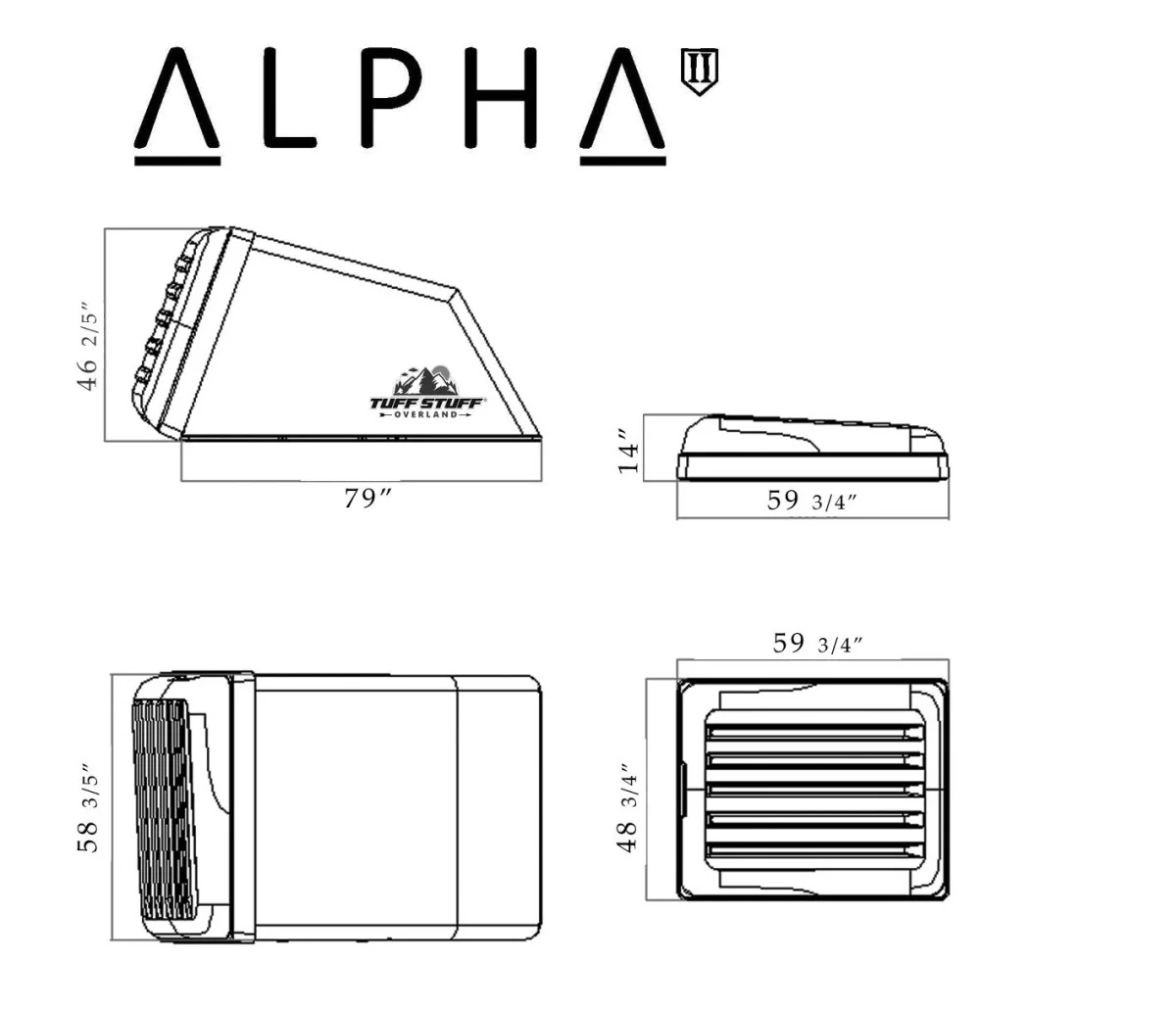 Alpha II Hardshell Rooftop Tent, ABS, 2 Person, Black - Image 22