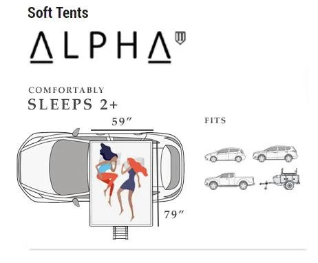 Alpha II Hardshell Rooftop Tent, ABS, 2 Person, Black - Image 24