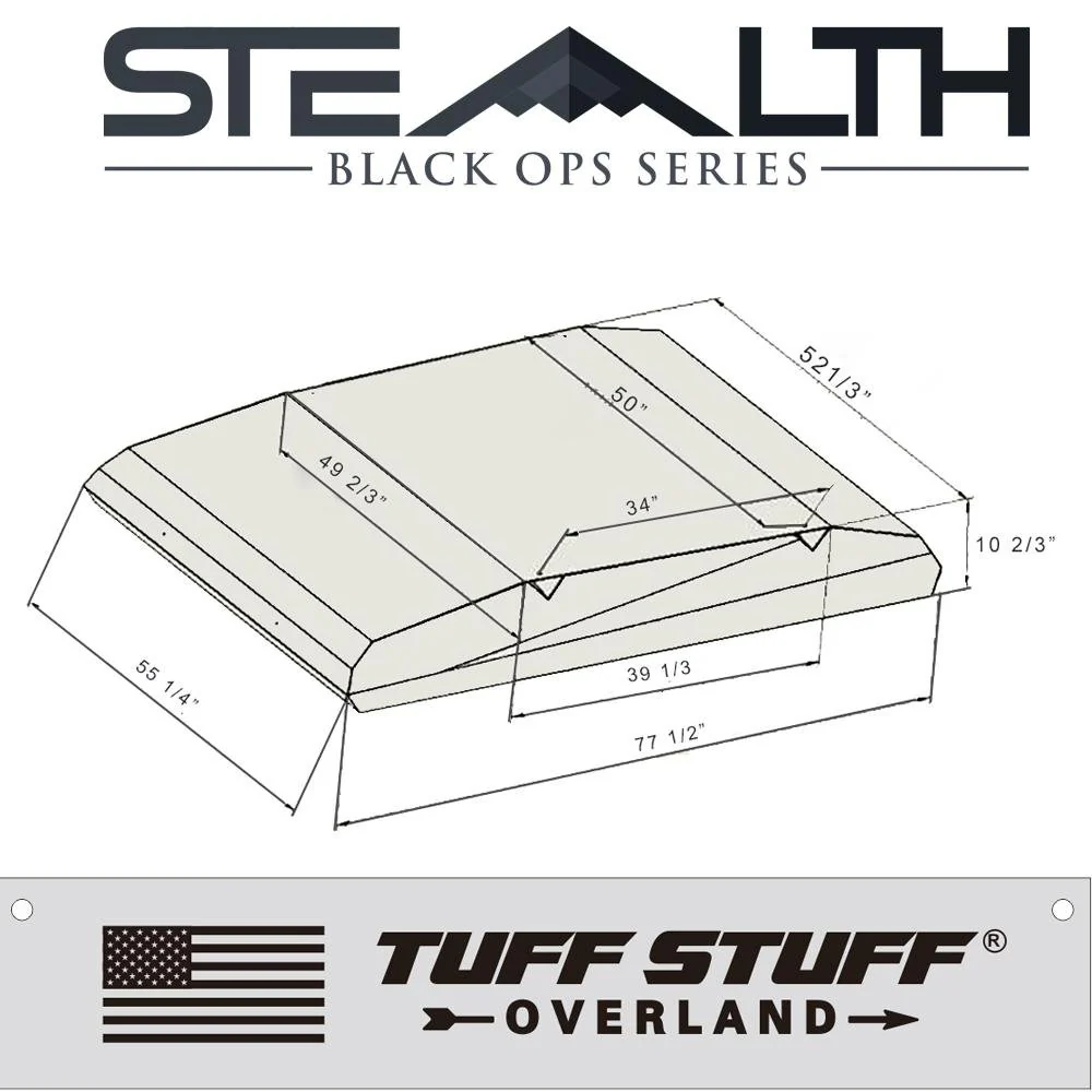 Stealth Hardshell Rooftop Tent, Aluminum, 3 Person, Black - Image 26