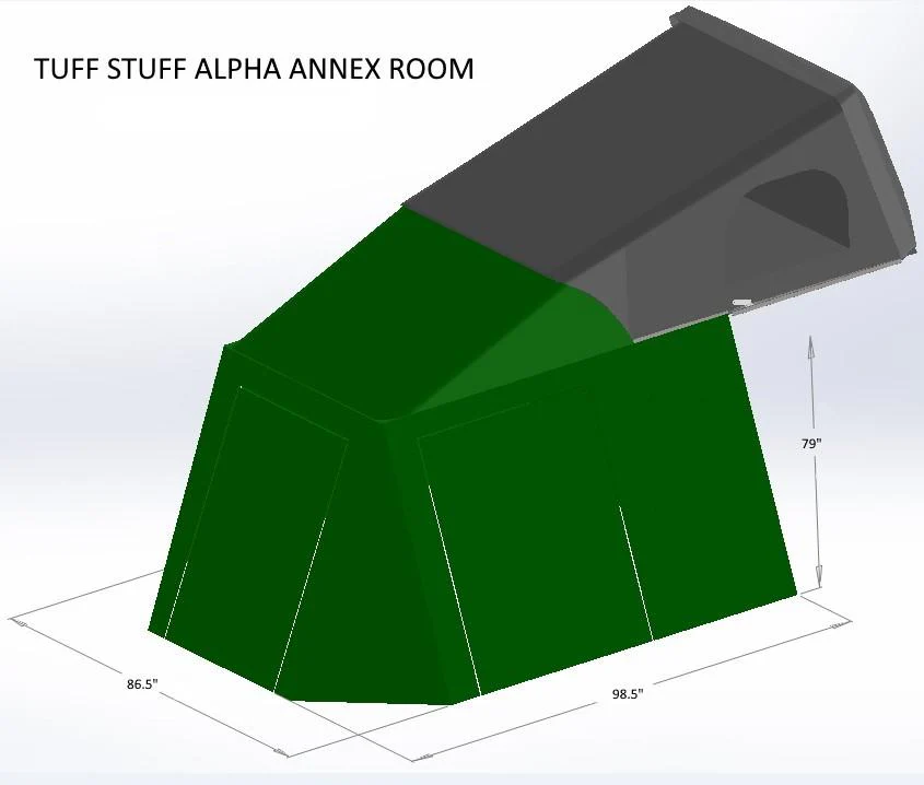 Alpha / Stealth Annex Room, 98x87 Inches, Olive - Image 9