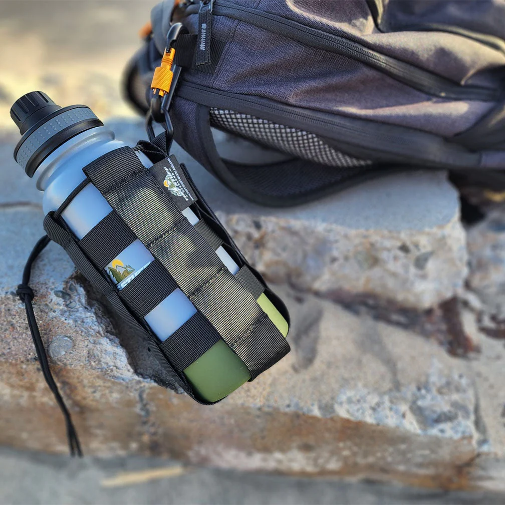Steel Water Bottle Holster/Carrier, Nylon Webbing - Image 6