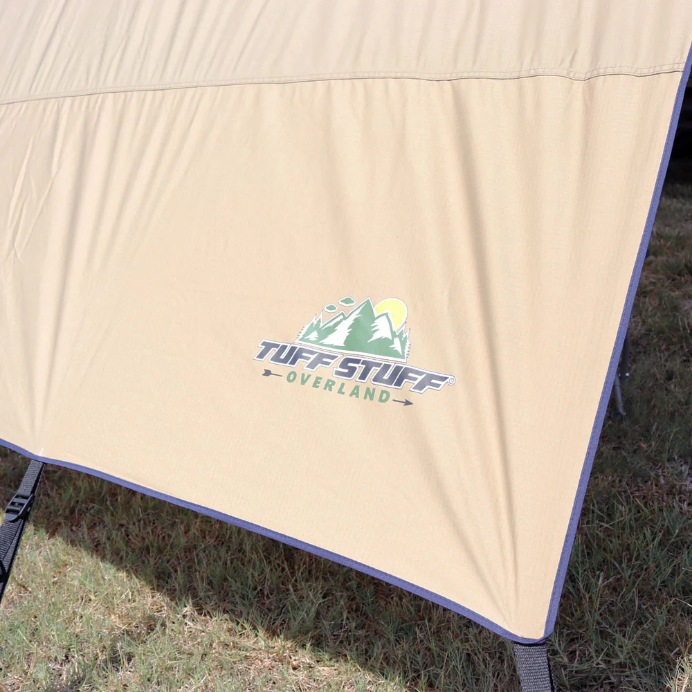Truck or Car Awning Shade Wall, 6.5x8 Feet, Poly-Cotton Ripstop Fabric, Tan - Image 12