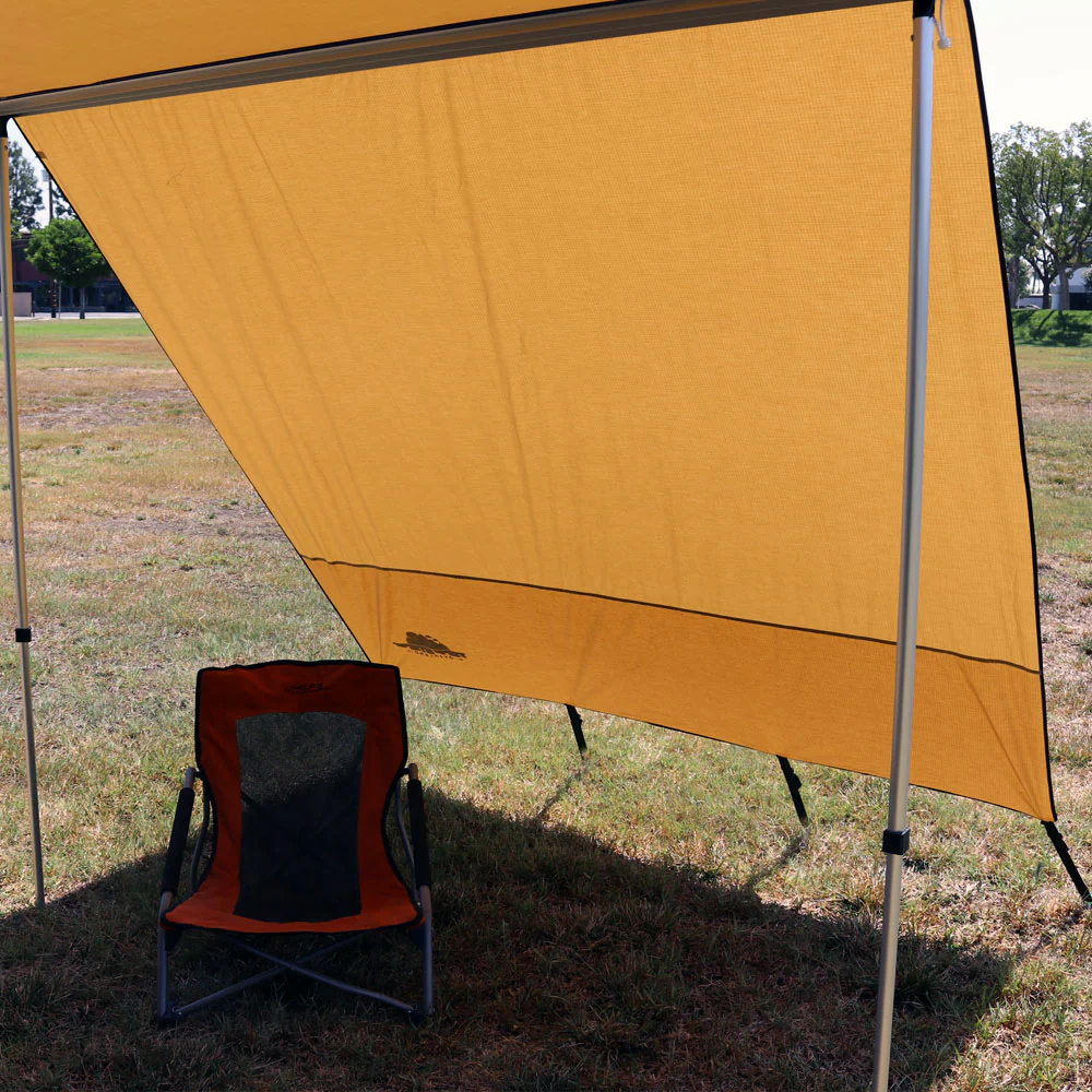 Truck or Car Awning Shade Wall, 6.5x8 Feet, Poly-Cotton Ripstop Fabric, Tan - Image 9