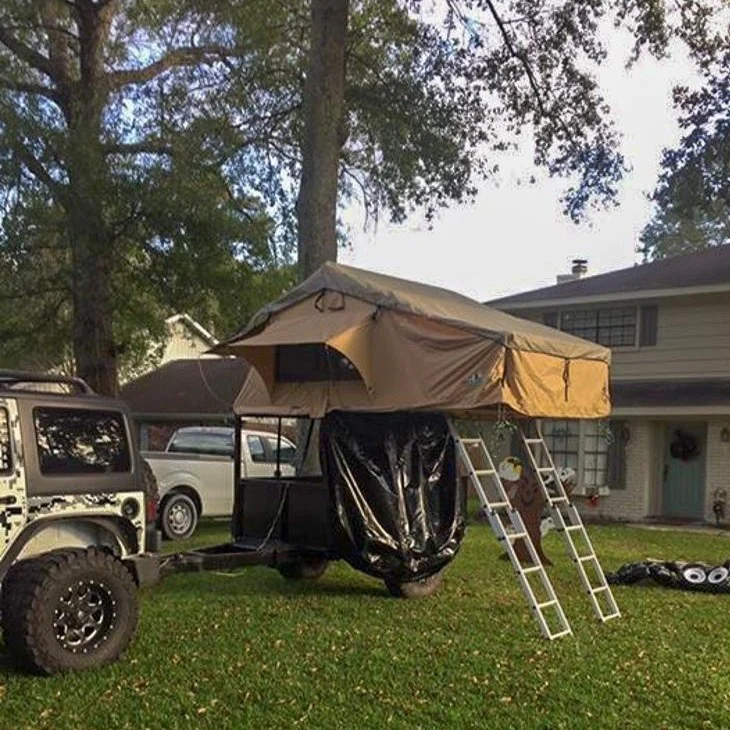 Elite Rooftop Tent Includes Annex Room, 4-5 Person, Tan - Image 17