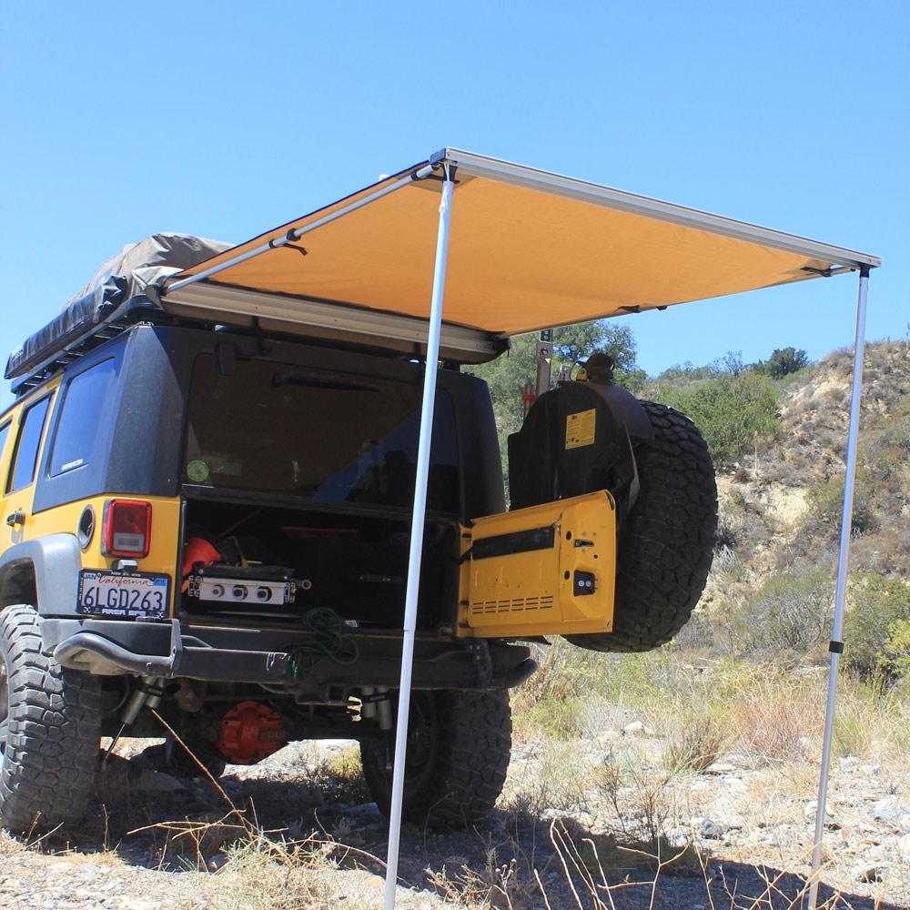 Truck or Car Awning, 4.5x6 Feet, Poly-Cotton Ripstop Fabric, Tan - Image 5