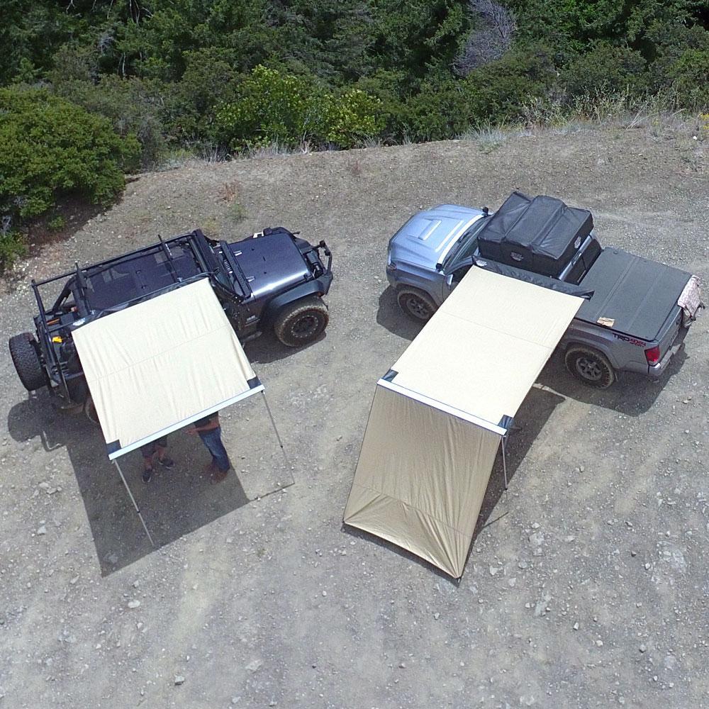 Truck or Car Awning, 6.5x8 Feet, Poly-Cotton Ripstop Fabric, Tan - Image 12