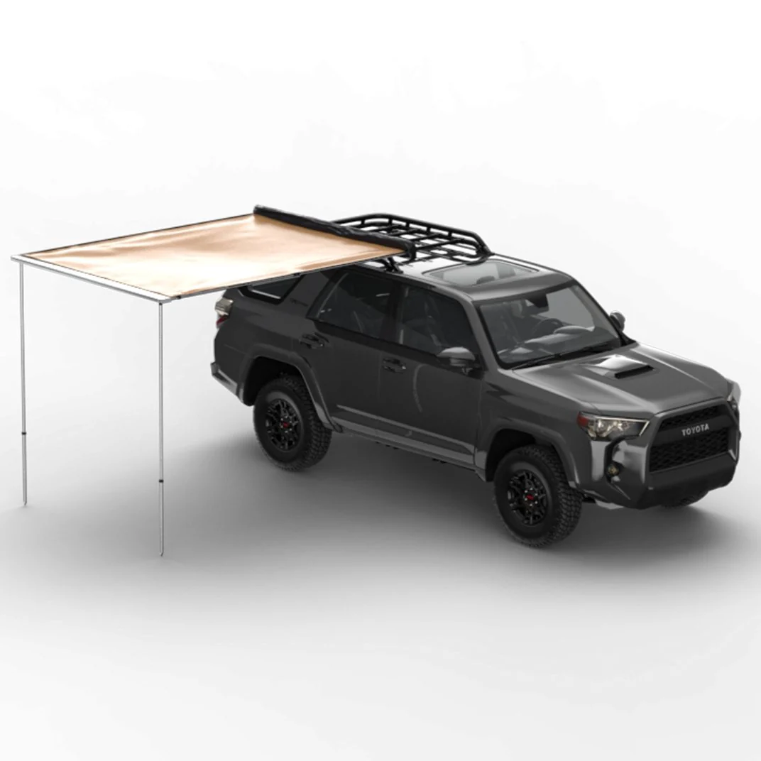 Truck or Car Awning, 6.5x8 Feet, Poly-Cotton Ripstop Fabric, Tan - Image 3