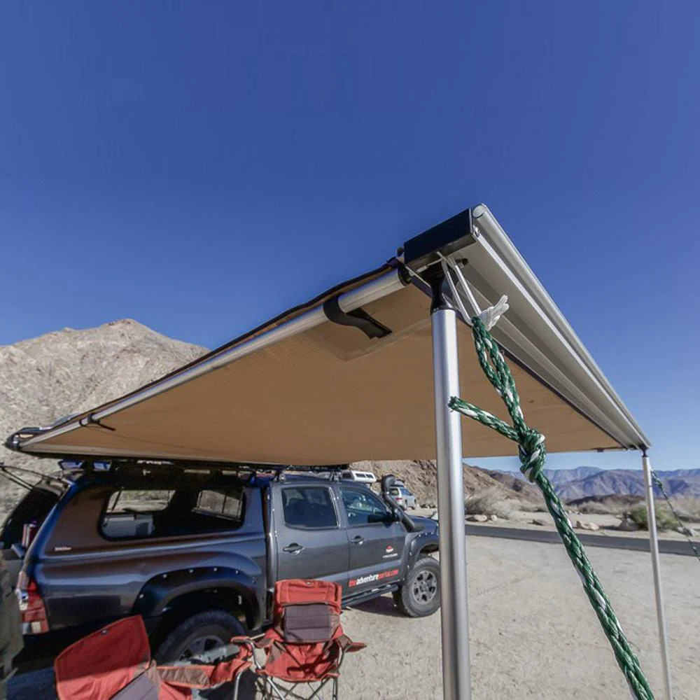 Truck or Car Awning, 6.5x8 Feet, Poly-Cotton Ripstop Fabric, Tan - Image 7